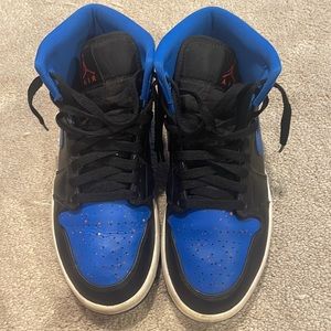 Nike Jordan 1 Mid Royal Paint Splatter Size 7.5